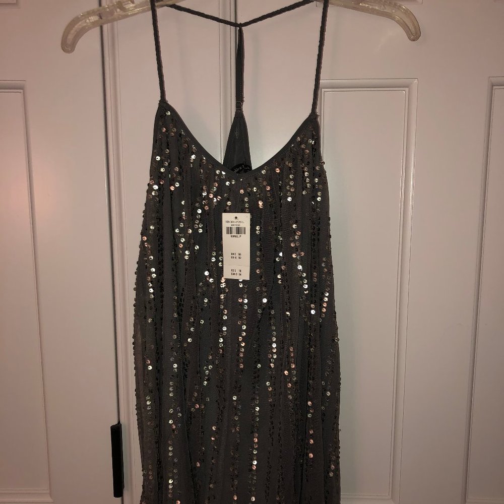 NWT Abercrombie & Fitch Sparkly Grey Shift Dress